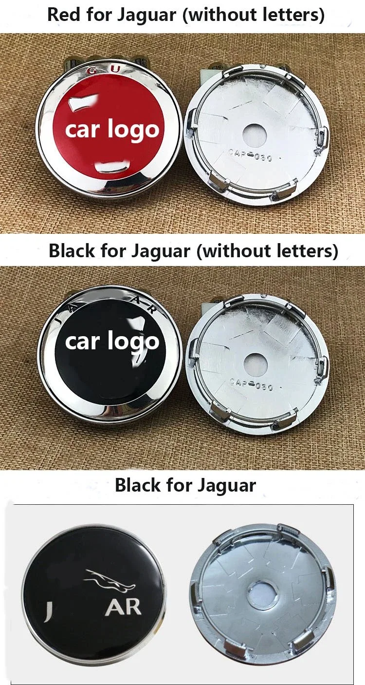 Factory Wholesale Customization 59mm 4pins Car Wheel Hub Caps for Jaguar