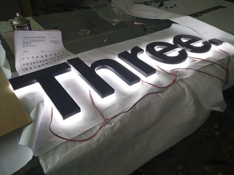 Supplier Advertising Equipment Archtectural Signage LED Backlit Light up Letter Display Sign