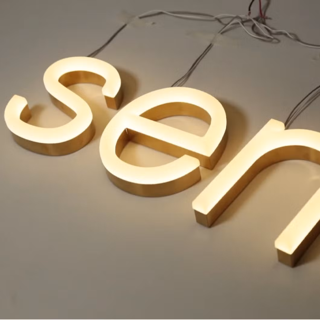 Factory Direct Customized LED Lights 3D Metal LED Signage Waterproof Custom Outdoor Frontlit Logo