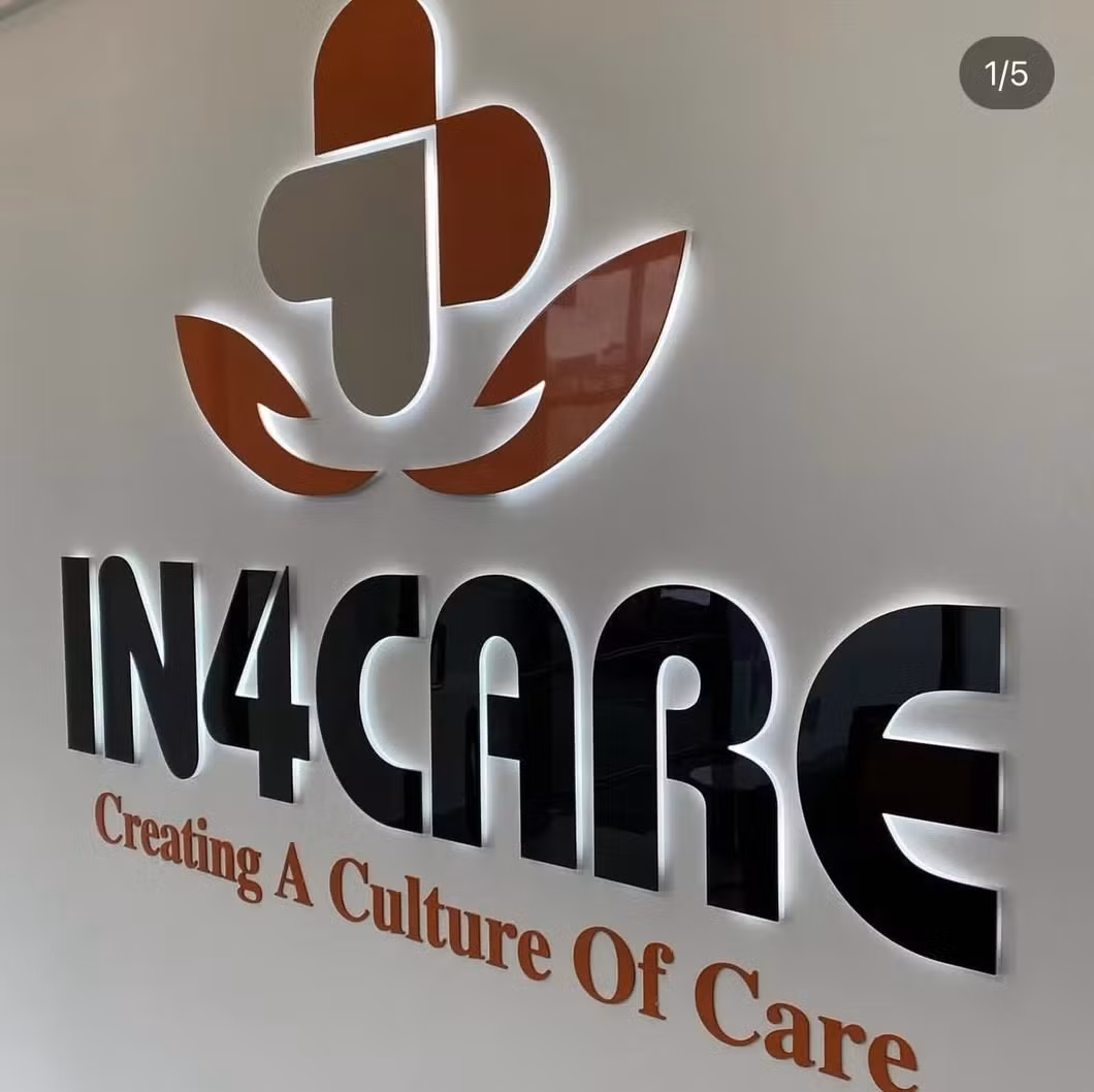 Outdoor 3D Custom LED Letter Name Sign Stainless Steel Backlit Letters
