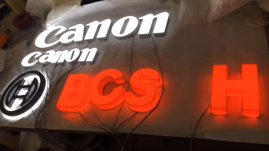 Customized LED Signs Double Channel Letter 3D Display Logo for Advertising Shop