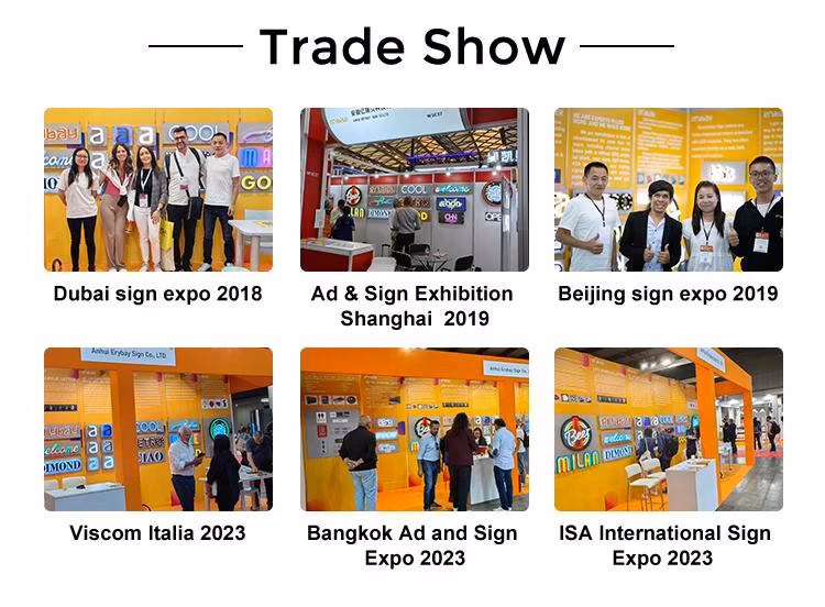 LED Sign Board Logo Signboard Wall Signs Custom 3D Light Signs Circle Business Signage