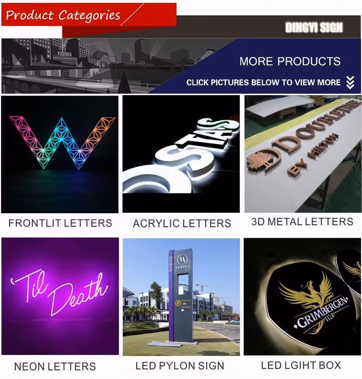 Custom Commercial Advertising LED Light 3D Logo Sign Outdoor