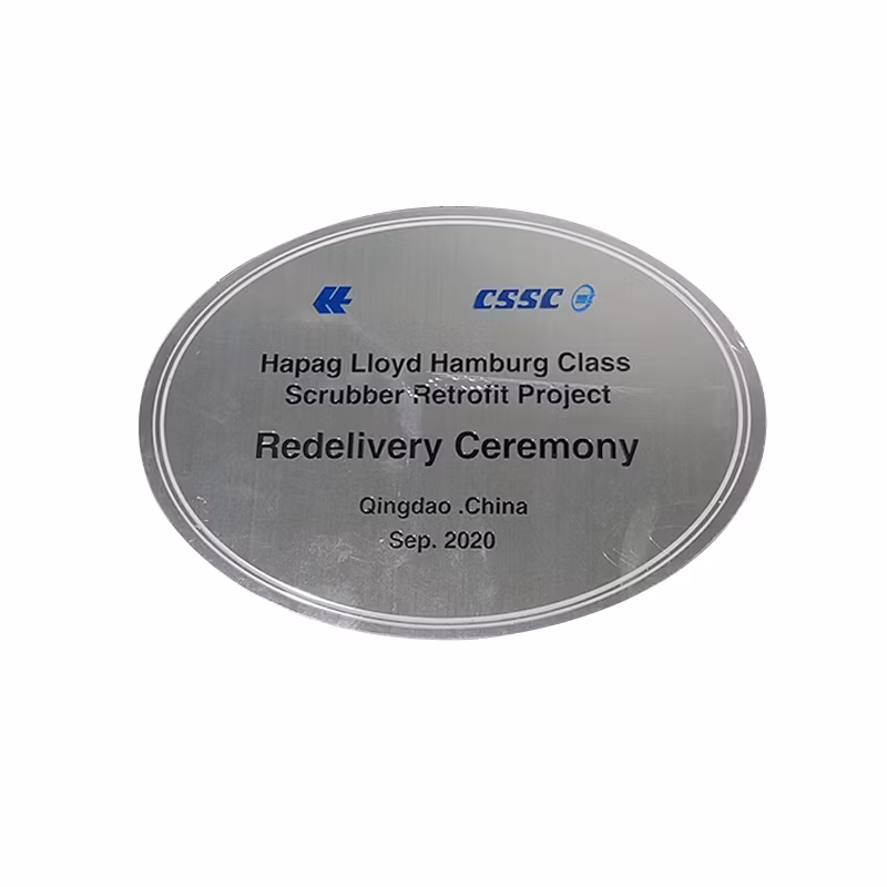 New Design Aluminum Nameplate Signage Brass Stainless Steel Asset Tag Label Metal Logo