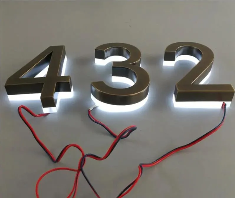 Stainless Steel Cover Acrylic Logo Channel Light Signage Board Store Electronic Signs Custom 3D LED Illuminated Letter Signs