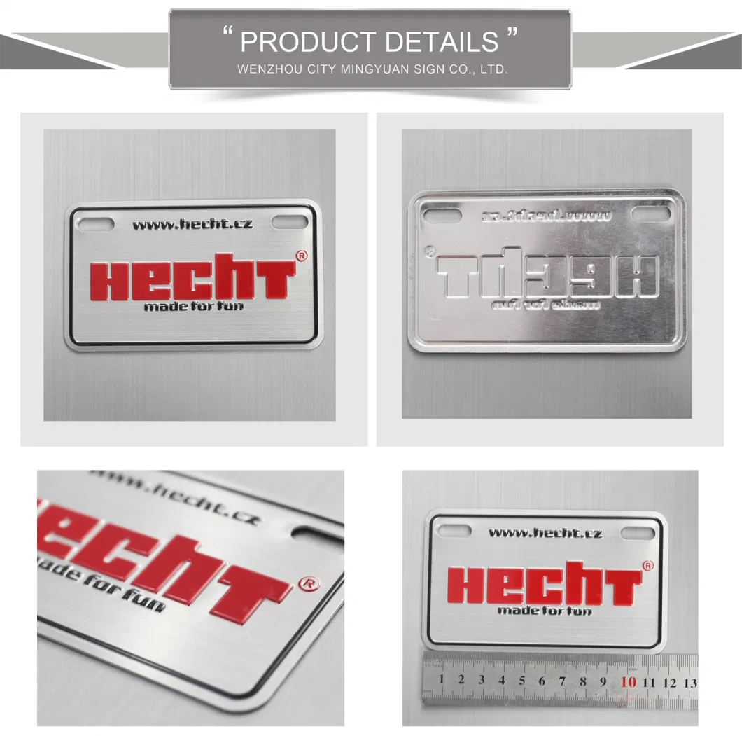 Manufacture Business Outdoor Handbags Logo Label Clothing Labels Printed Metal Signs Factory