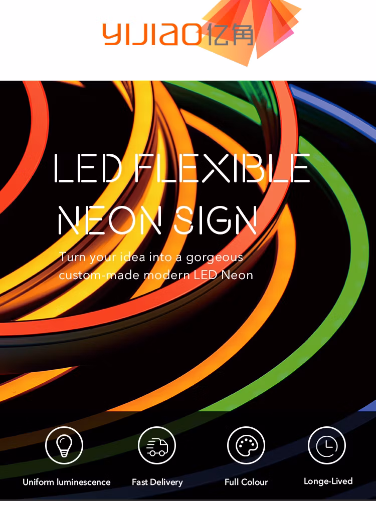 Custom LED 3D Flexible Neon Illuminate Sign Light Letter for Business