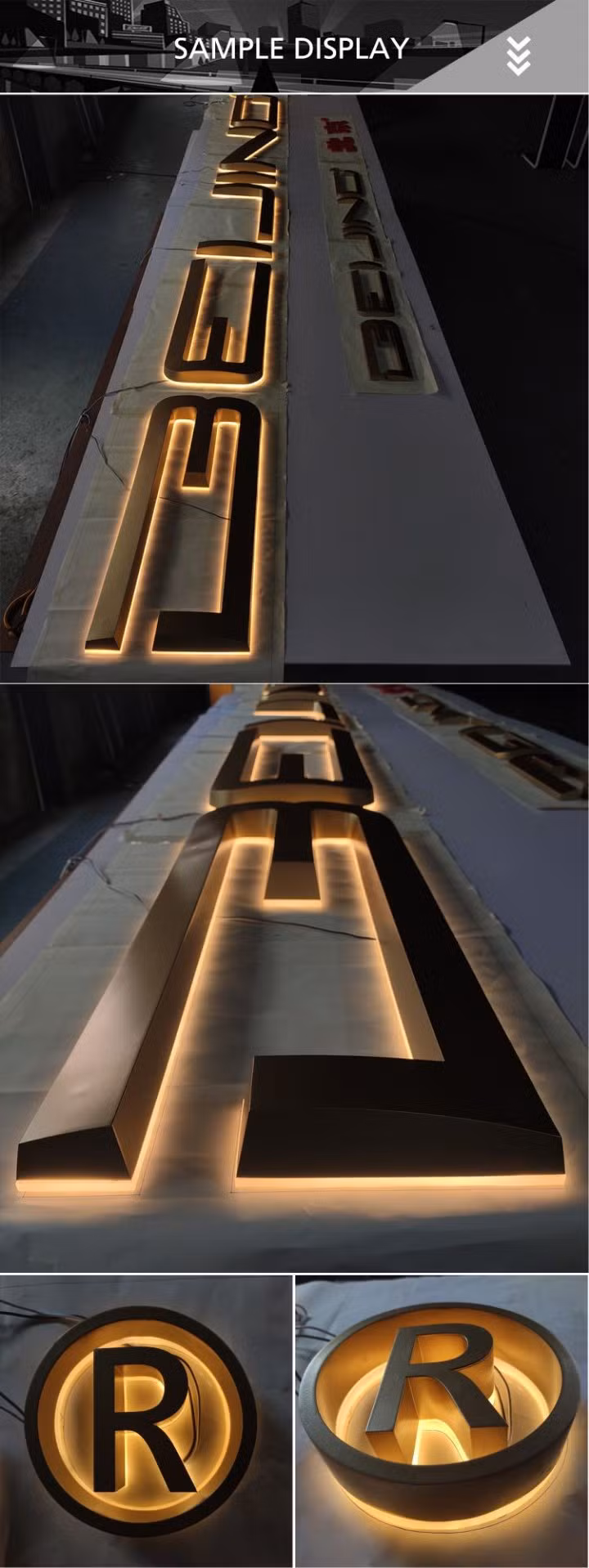 Custom Commercial Advertising LED Light 3D Logo Sign Outdoor