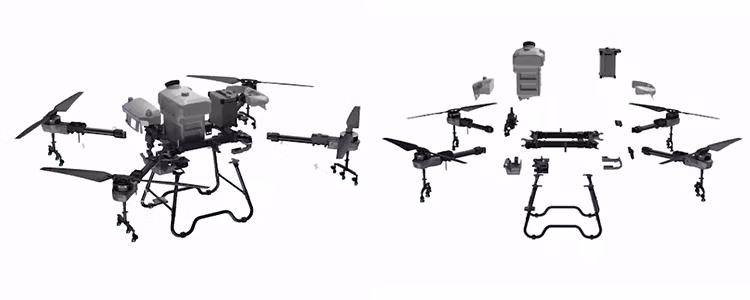 Crop Spraying Uav 30kg Payload T30 Heavy Duty Agriculture Sprayer Drone with Waypoint Function