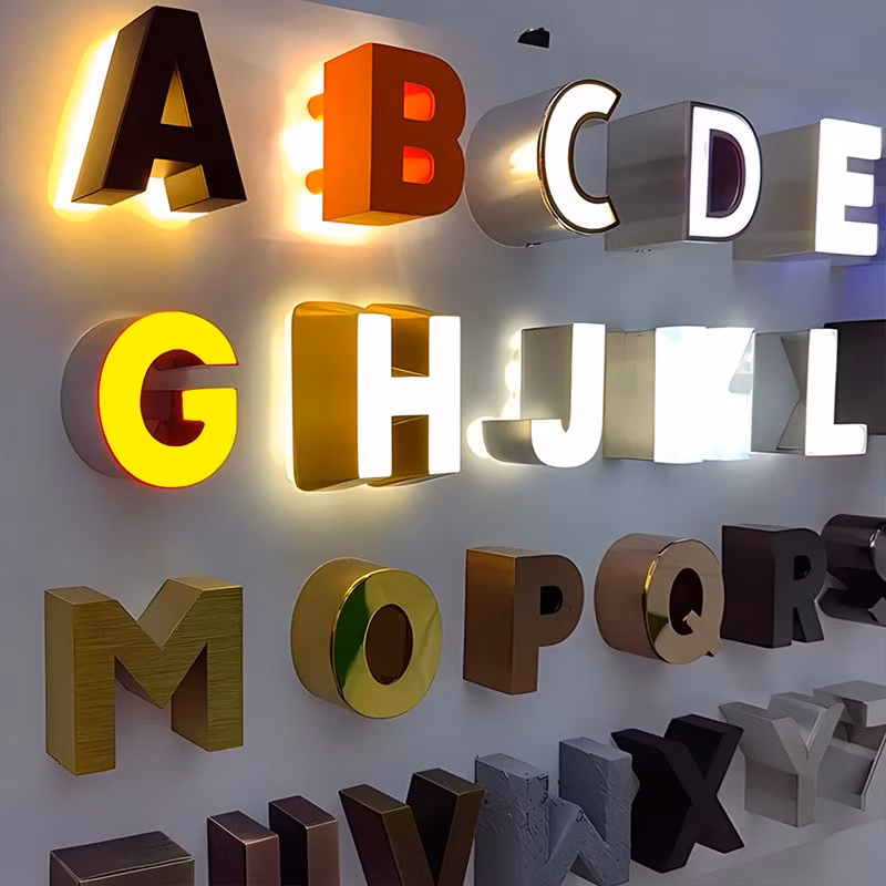 Custom Advertising Backlit Outdoor 3D Business Logo Sign Channel Letter LED Signage