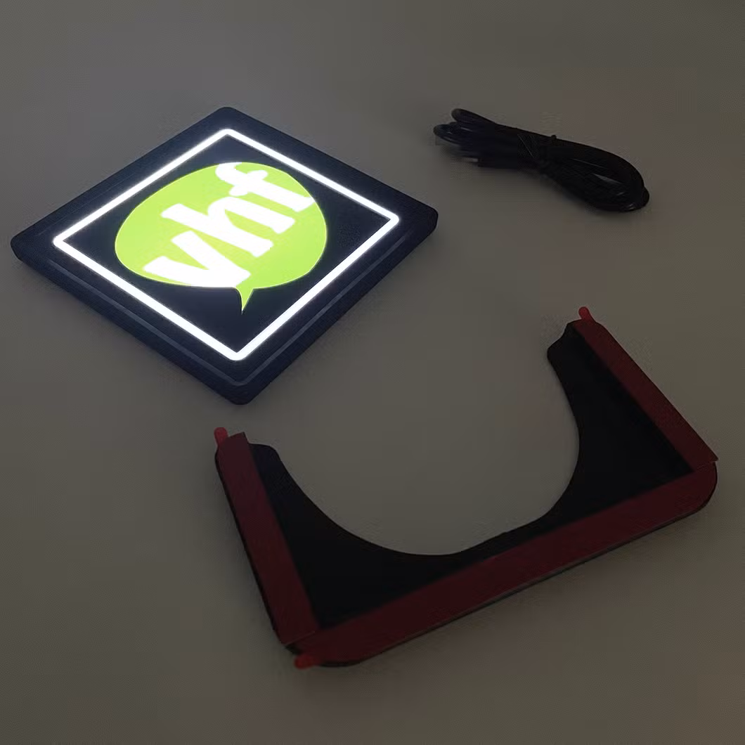 Factory Hot LED Light Stickers Wireless Removable Stickers USB Rechargeable Logo Express Lights