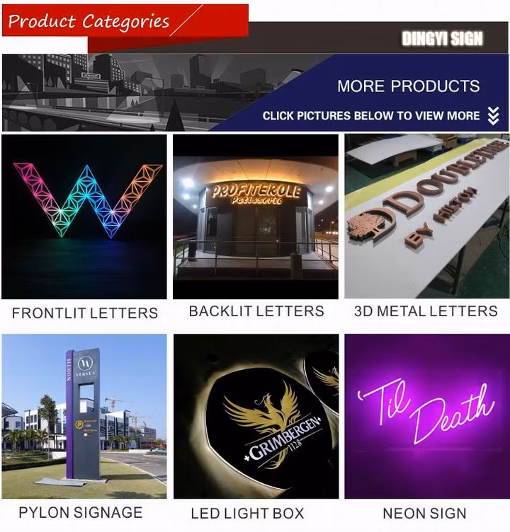 Outdoor Illuminated Acrylic LED Channel Letter Signage for Business Store