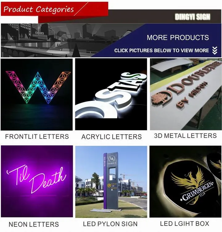 Best Selling Stainless Steel Outdoor Commercial Custom LED Logo Sign