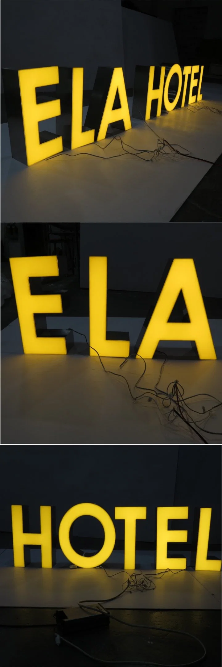 Customized Size Hotel LED Letter Light Sign with UV Printing