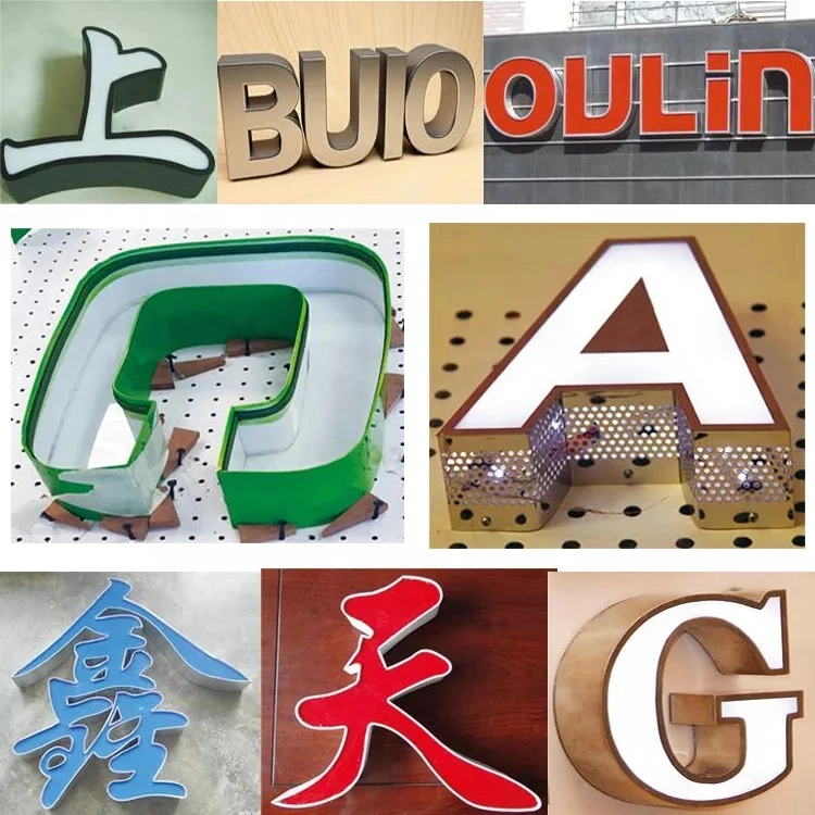 Customize Big or Small Size 3D Stainless Steel Brushed Silver Decorative Metal Letters for Advertising