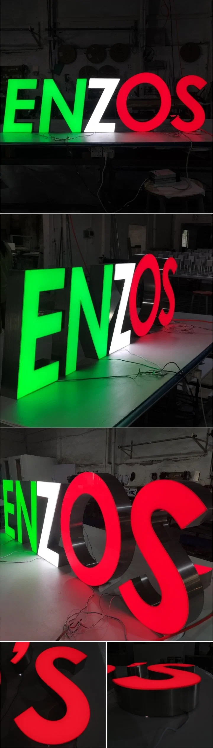 Custom Design Wall Mounted Commercial 3D LED Price Illuminated Signs