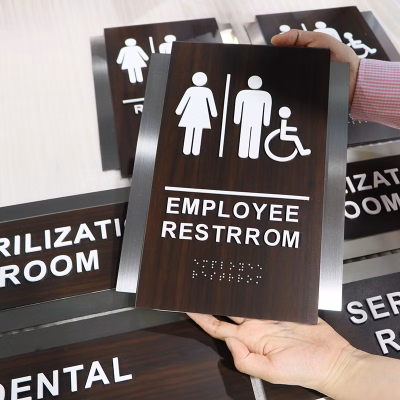 Ezd Apartment Floor Guest Wayfinding Guidance Ada Compliant Building Braille Door Signs