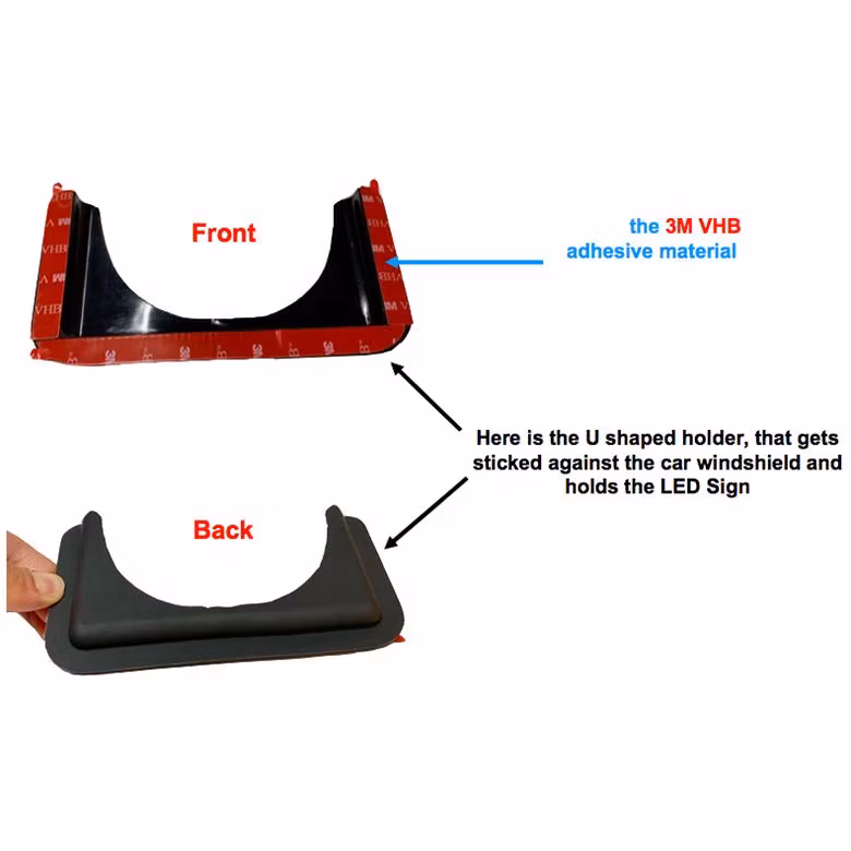 Wireless Removable USB Rechargeable Light Postmates Signage Support Products Made for Rideshare and Delivery Drivers