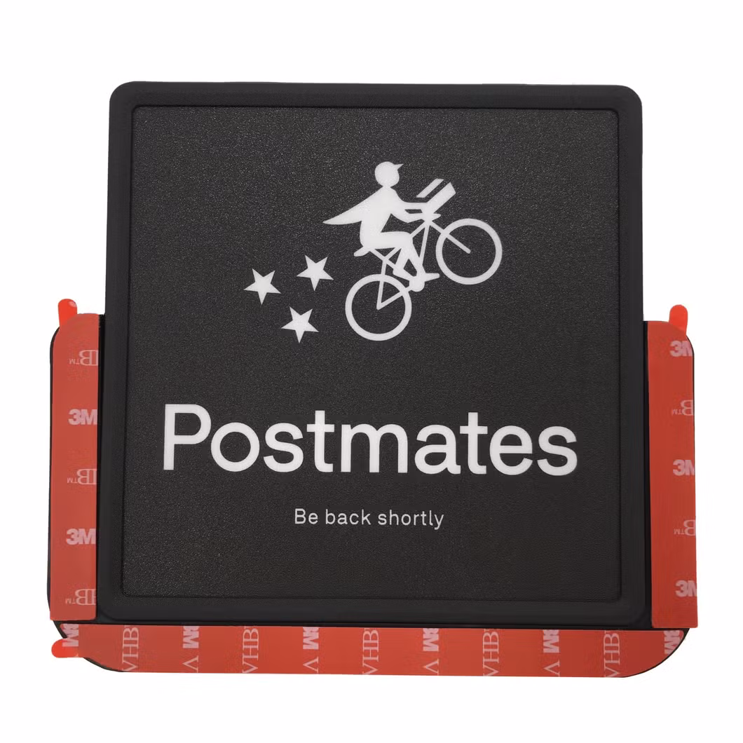 Wireless Removable USB Rechargeable Light Postmates Signage Support Products Made for Rideshare and Delivery Drivers
