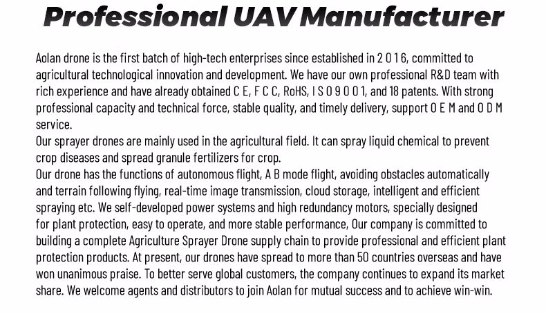 Big Farm Drone Sprayer Agricultural Pesticides Spraying Uav Prices Agro Drone Fumigator for Farms and Retail