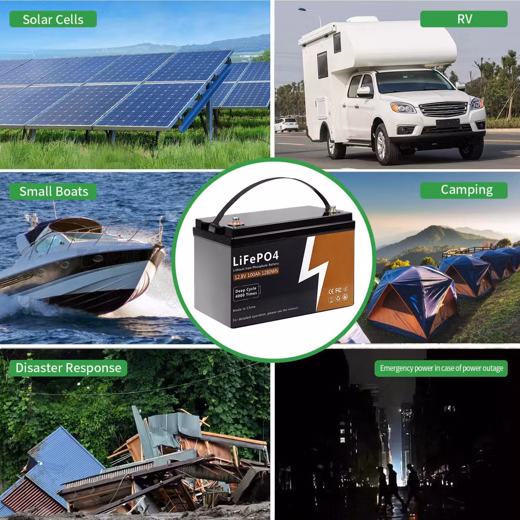 12V 12.8V 100ah LiFePO4 /LFP/Li Ion Battery Cells and LiFePO4 for Energy Storage/Solar Energy Storge/RV/Marine/Boat with Bluetooth APP Monitor