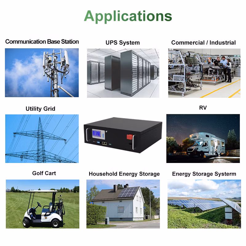 Wholesale Factory Price Rechargeable LiFePO4 Power Bank 48V 50ah 100ah 200ah 280ah Rack Mounted Energy Storage Lithium Battery Pack