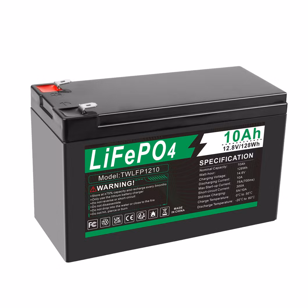 12.8V 10ah LiFePO4 Power Station Rechargeable Deep Cycle Built-in BMS Battery for ATV UTV Motorcycle Lawn Mower Snowmobile Tractor Scooter Golf Cars