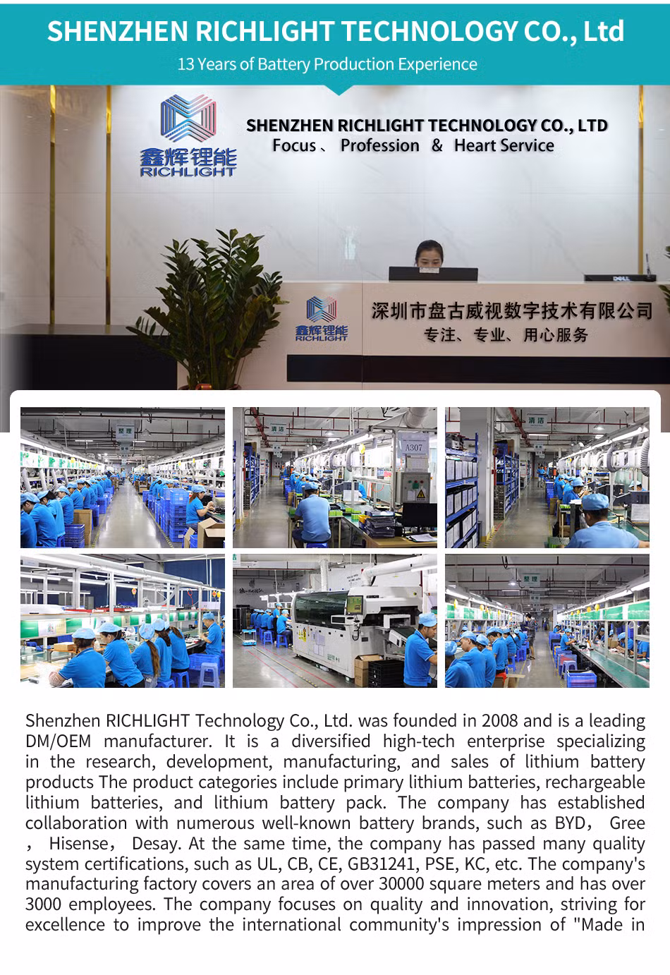 Cr1/3n (CR11108) Lithium Ion Button Replacement Coin Cell Storage Phosphate Battery System LiFePO4 Station Electric Vehicle Battery