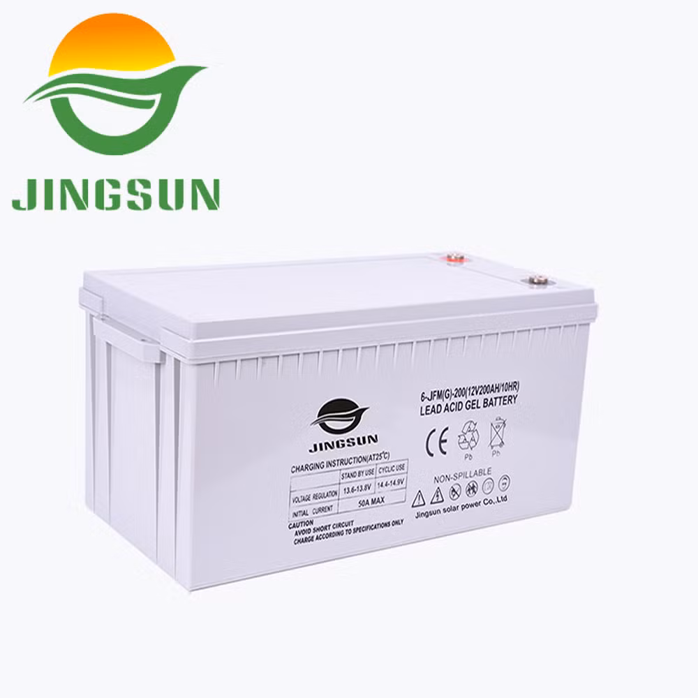 5 Years Warranty Storage Solar 12V 200ah Gel Deep Cycle Battery for Power Bank
