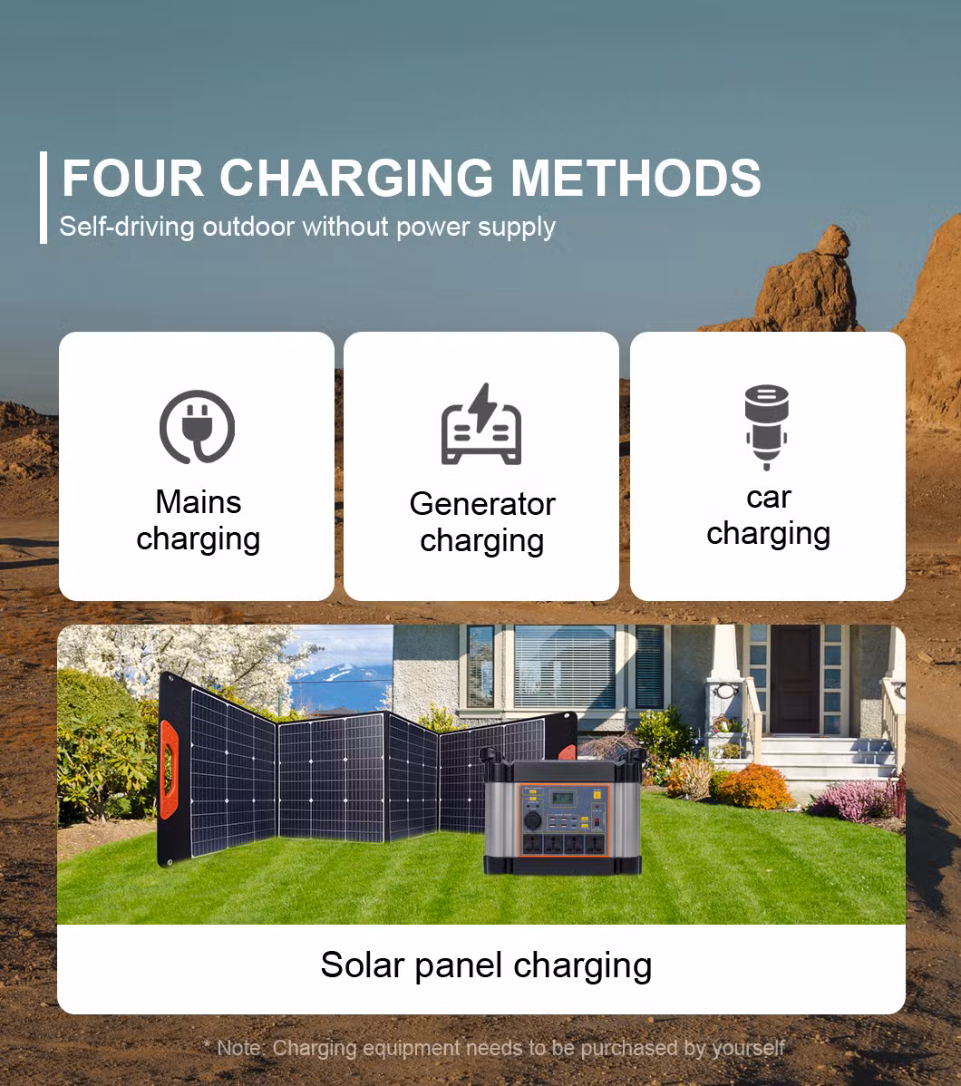 Aoke 1000wh 220V Ess LFP UPS USB Type-C Solar Hybrid Inverter Outdoor Camping Wireless Fast Charging Portable Power Bank Battery