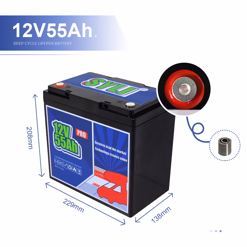 High-Performance 12V 55ah Deep Cycle Battery for Marine Use