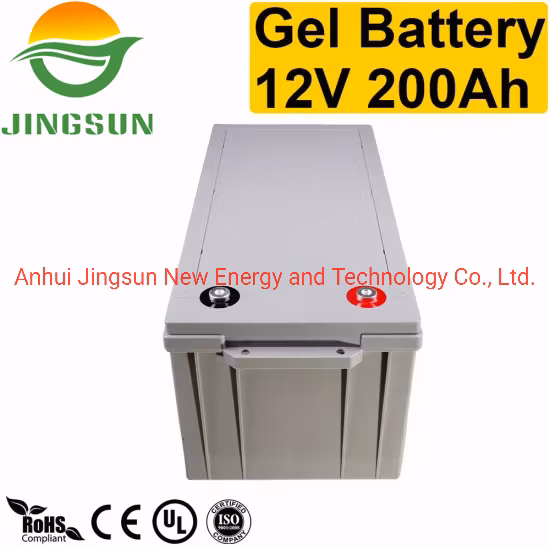 5 Years Warranty Storage Solar 12V 200ah Gel Deep Cycle Battery for Power Bank