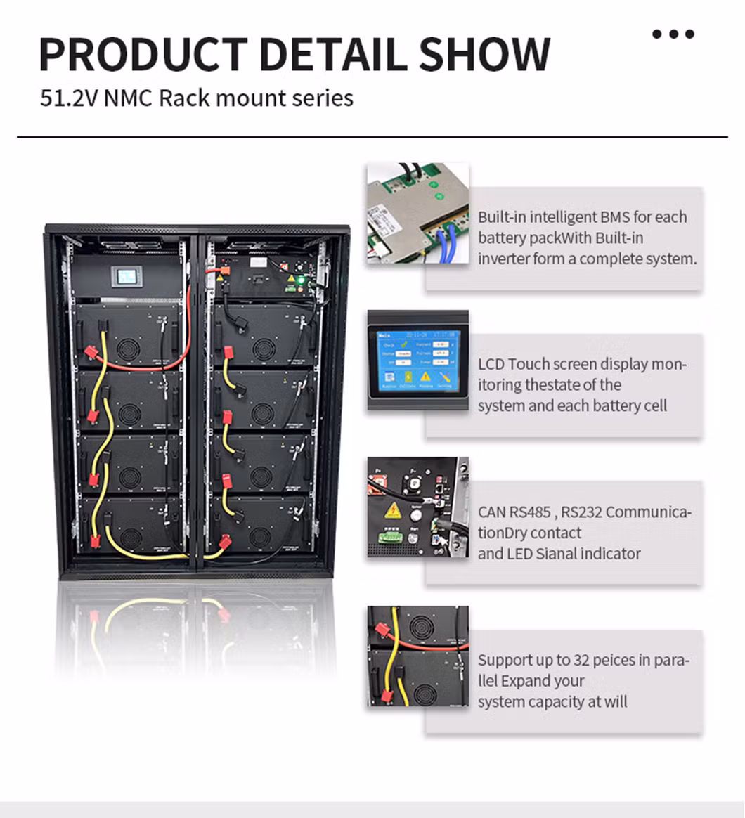 Ebike Lithium Battery 48 Volt Rack Design Solar LiFePO4 Battery 100ah Solar Power Energy System Lithium Battery