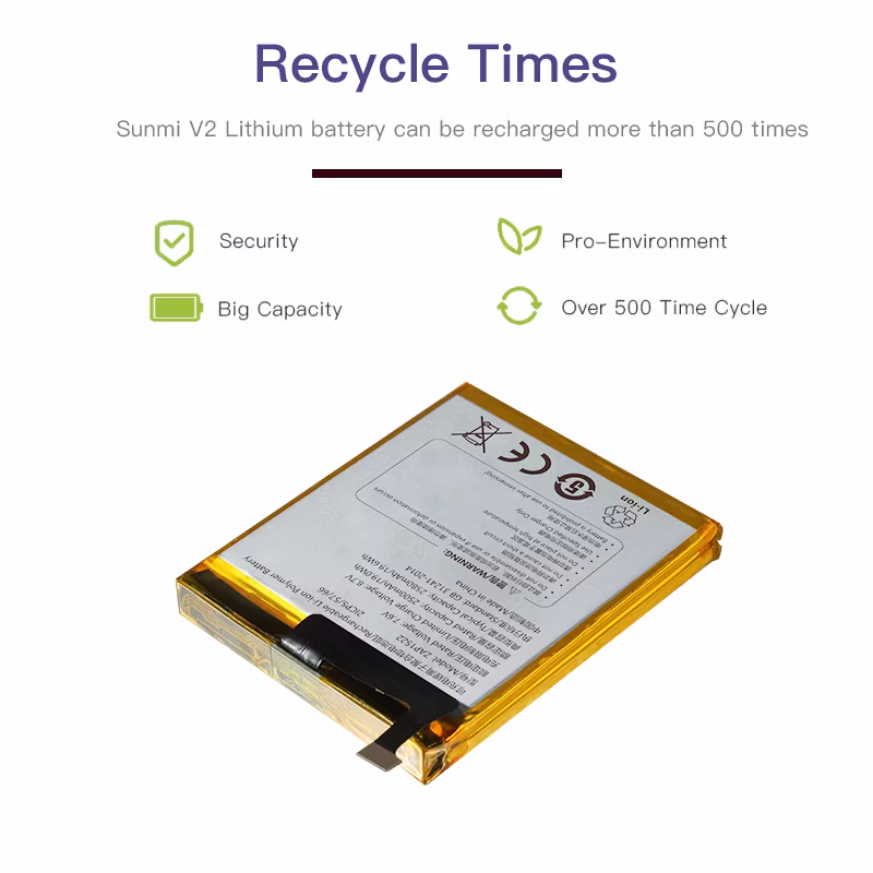 Replacement Lithium Ion Batteries Zap1522 Battery for Sunmi V2 PRO Cell Phone Payment Machine Battery
