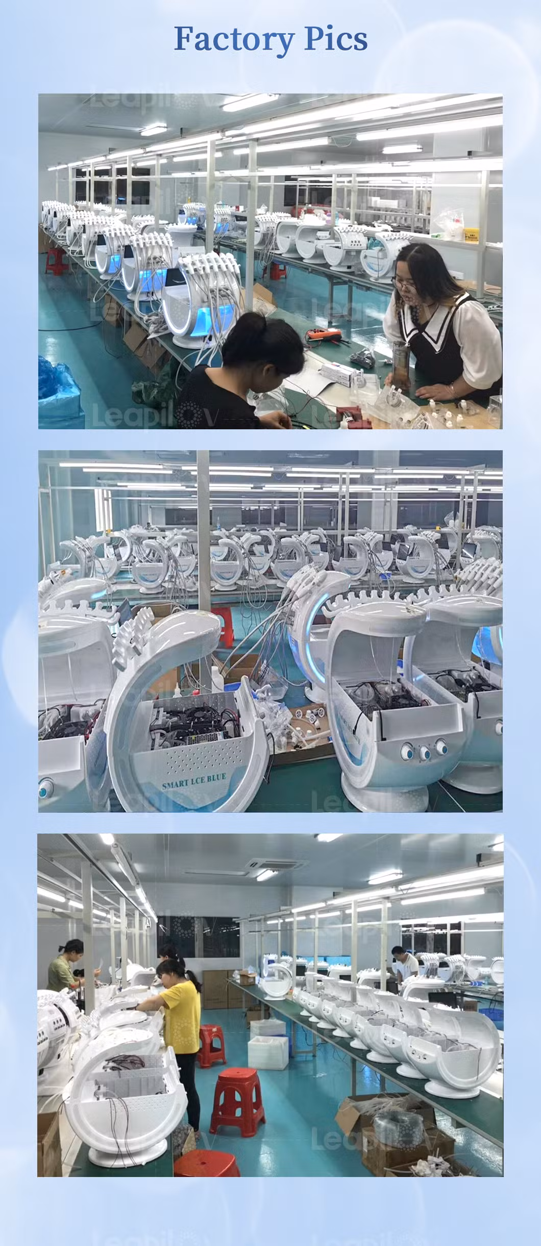 Newest Smart Ice Blue 7 in 1 Water Hydra Oxygen Diamond Dermabrasion Facial Machine with Skin Analysis