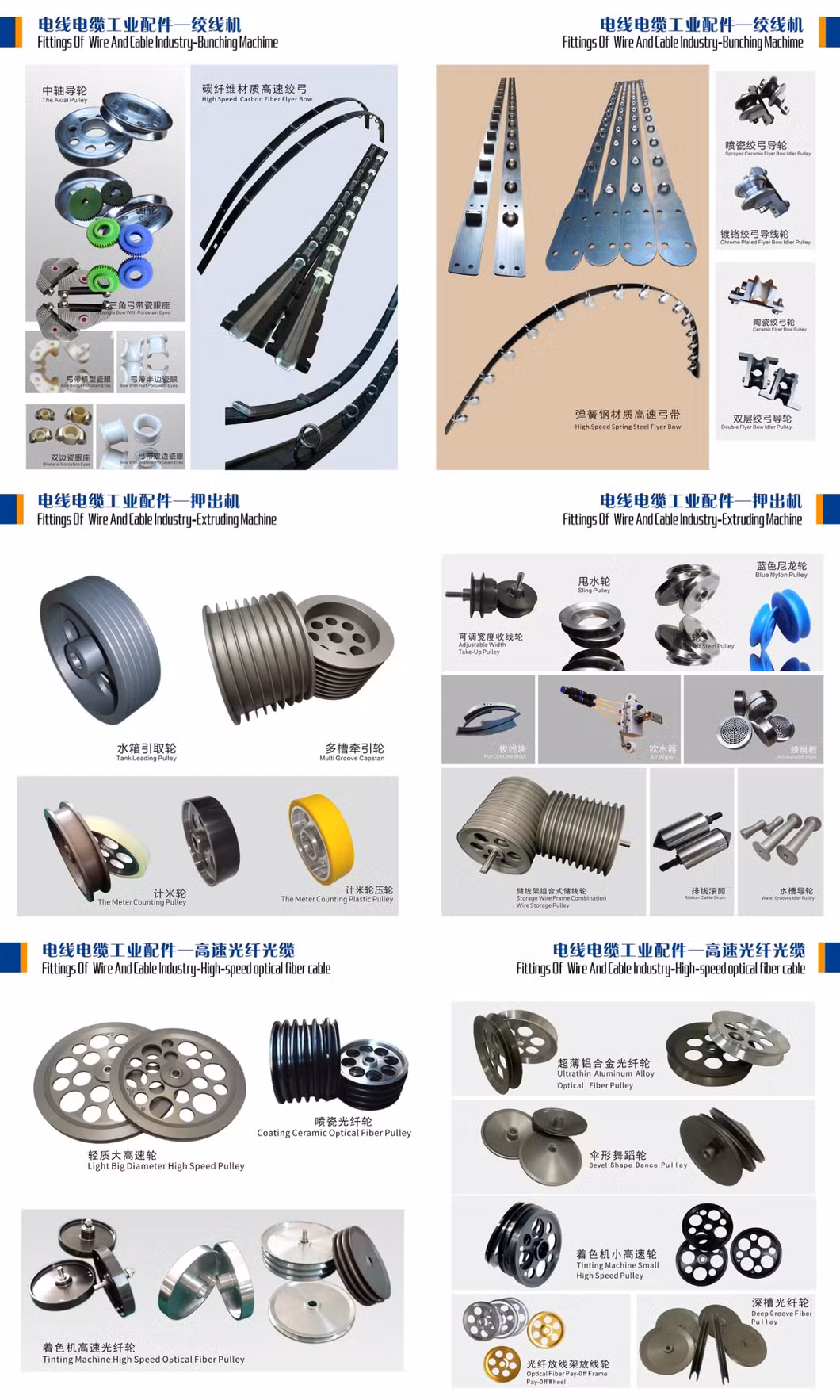 New Material Chrome Oxide Coated Tower Pulley for Wire Drawing Machine