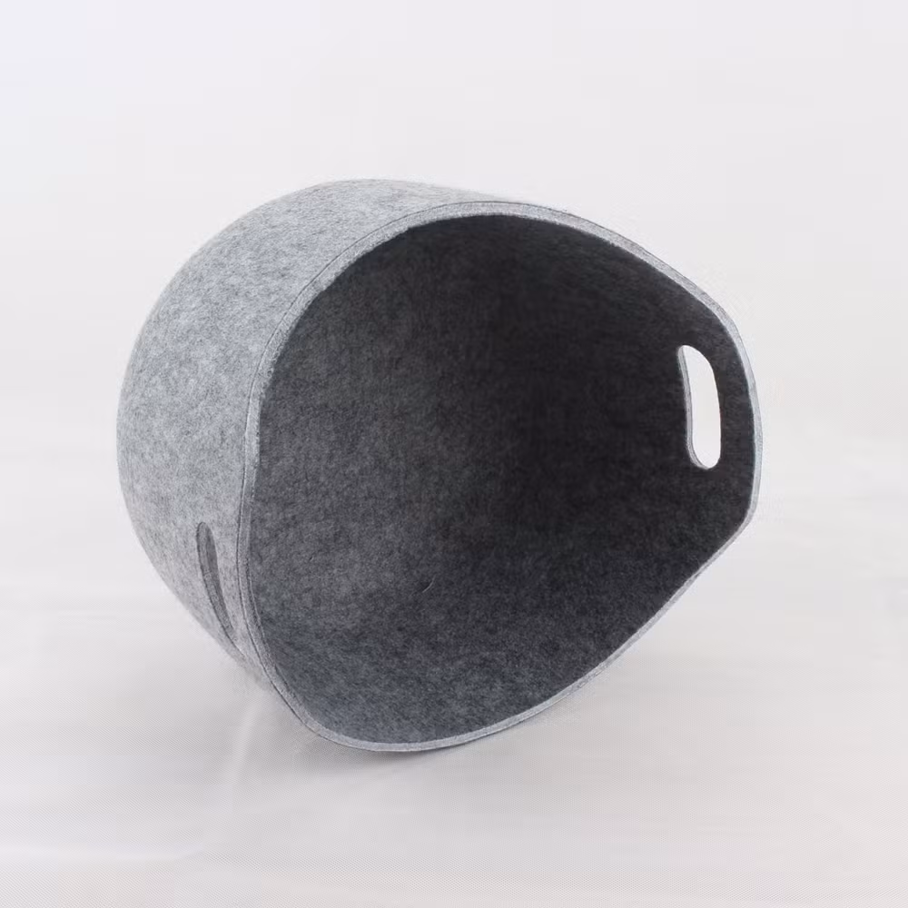 Non Woven Recycled Pet Fiber Felt Cut Colorful Toys Storage Food Storage Baskets for Home and Store Felt Toy Storage Basket