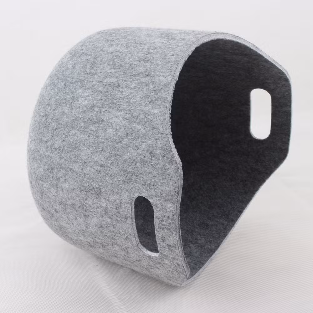 Non Woven Recycled Pet Fiber Felt Cut Colorful Toys Storage Food Storage Baskets for Home and Store Felt Toy Storage Basket