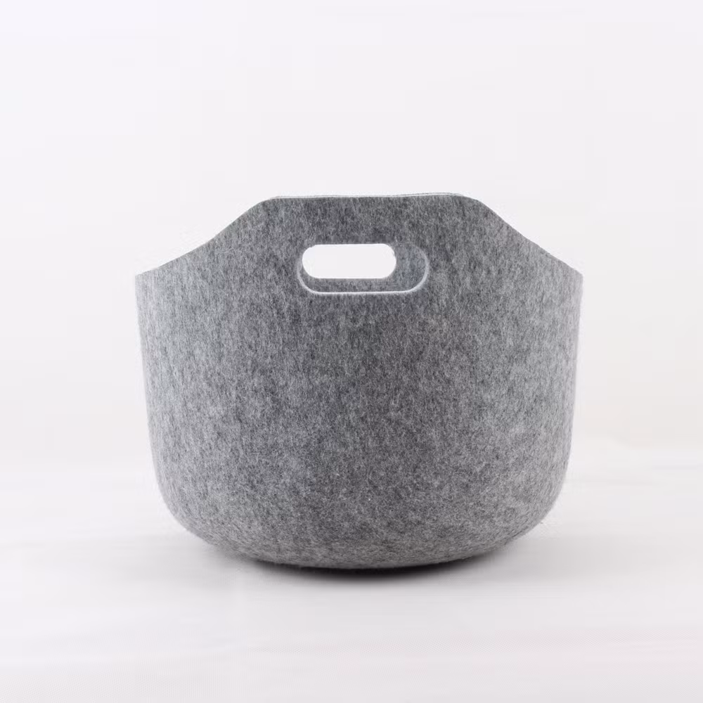 Non Woven Recycled Pet Fiber Felt Cut Colorful Toys Storage Food Storage Baskets for Home and Store Felt Toy Storage Basket