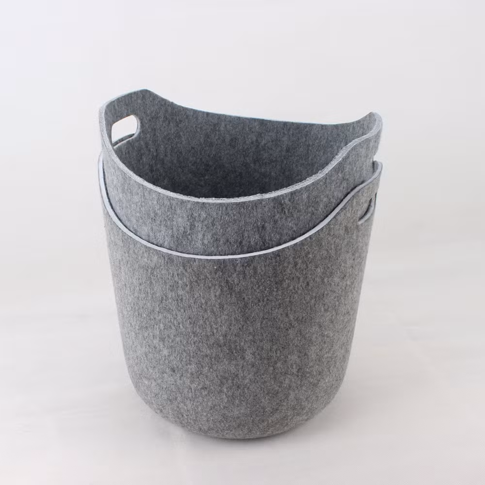 Non Woven Recycled Pet Fiber Felt Cut Colorful Toys Storage Food Storage Baskets for Home and Store Felt Toy Storage Basket