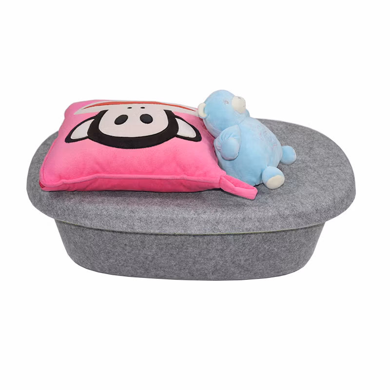 Different Size Recycled Decorative Felt Toy Storage Organizer with Handle for Laundry and Baby Cloth Storage