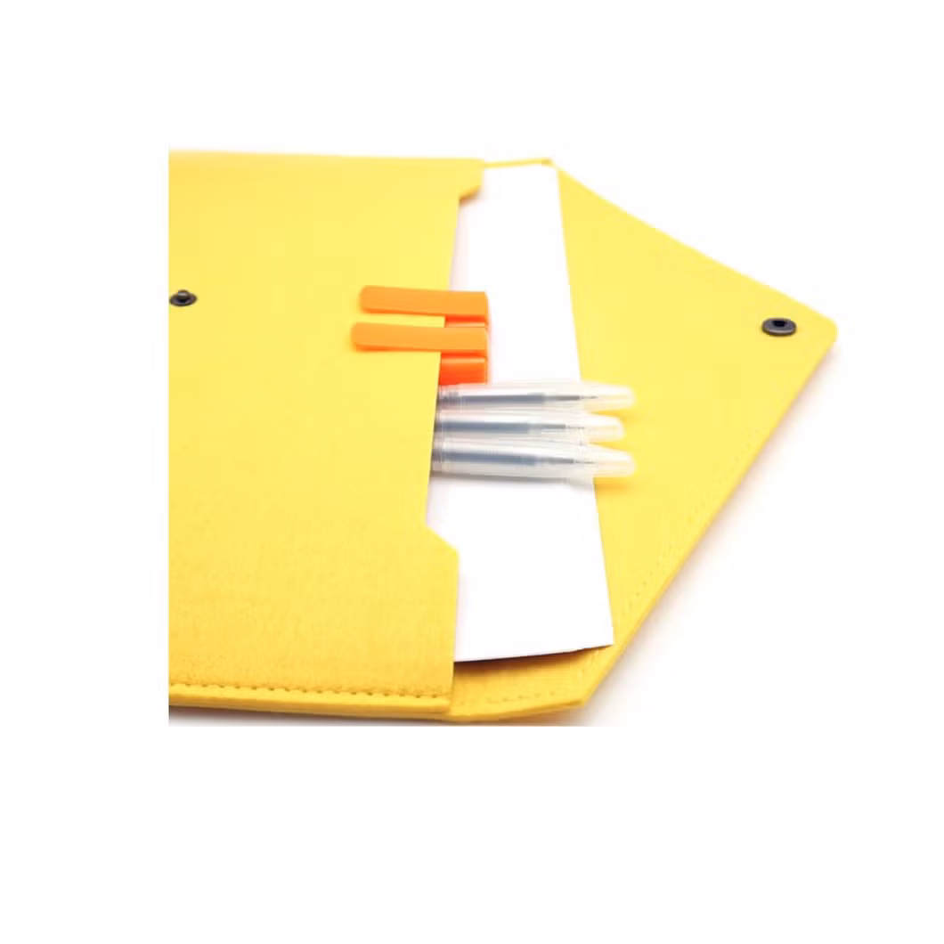 Large Capacity Felt File Folder Durable Folders Portfolio Pouch Letter Envelope Button Closure Office Home School Stationery Business Paper File Document Bag