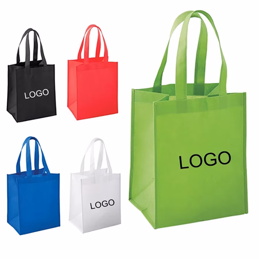 AI-MICH Custom Logo Gift Printed Reusable Felt Fabric Tote Non Woven Bags