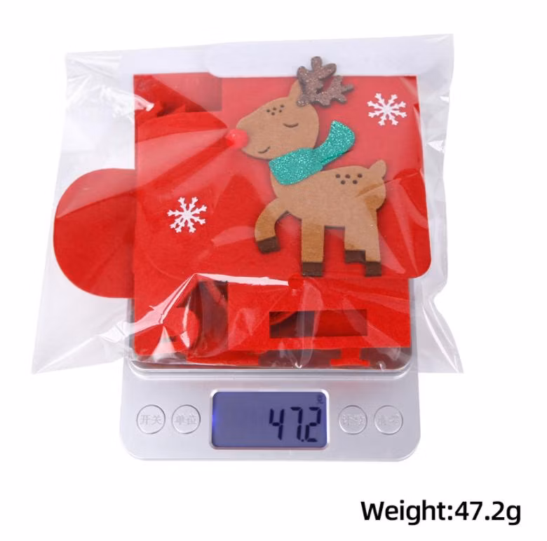 Christmas Gingerbread Man Cartoon Christmas Children′s Gift Felt Tote Bag