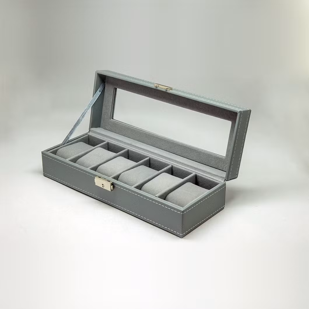 Executive Leather Watch Box with Suede Lining and Monogram Service Box