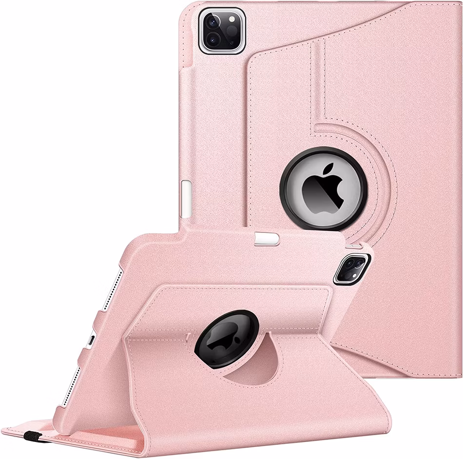 Shockproof 360 Degree Rotating Kickstand Flip Leather Tablet Case for iPad PRO 11 Inch 2024 5th Generetaion