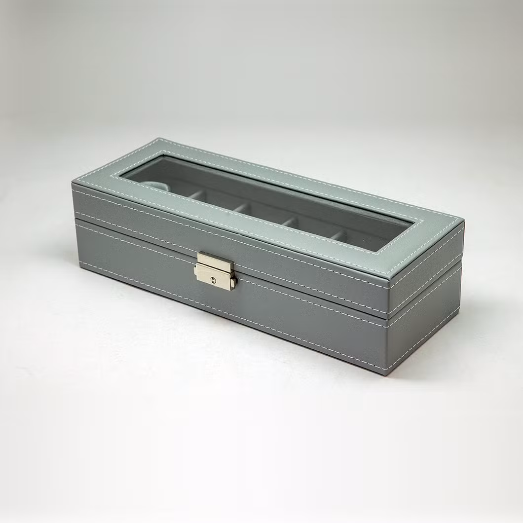 Executive Leather Watch Box with Suede Lining and Monogram Service Box