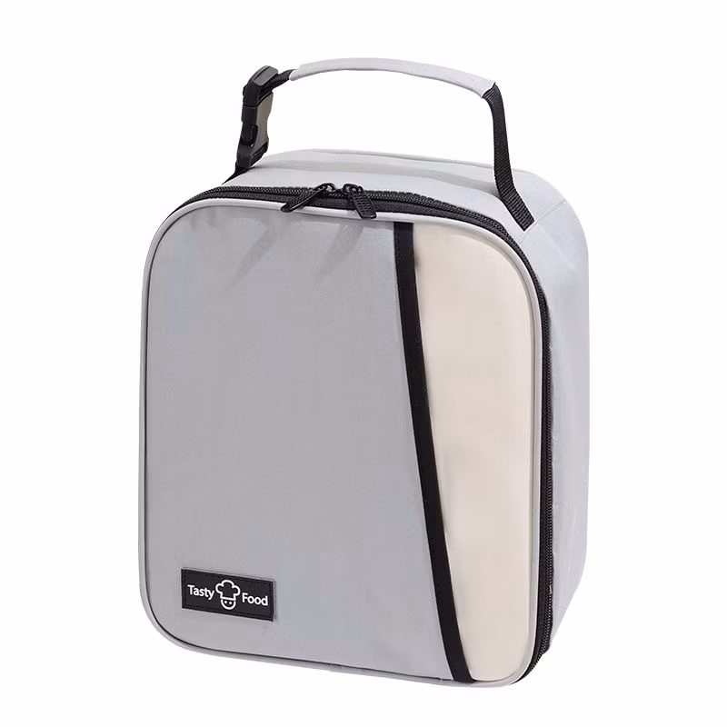 Portable Waterproof Custom Travel Insulated Polyester Cooler Zipper Lunch Bag with Handle