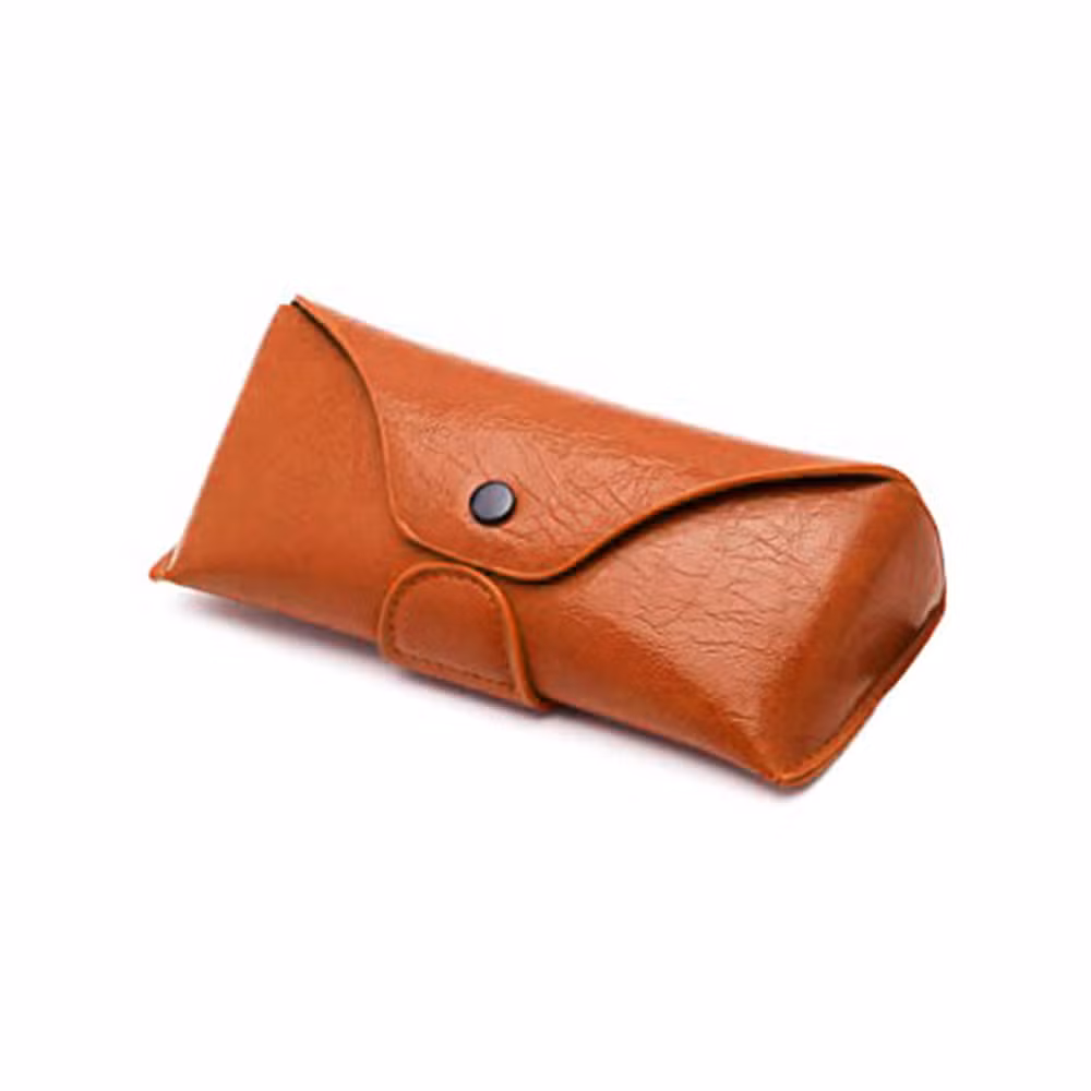 New Design PU Leather Glasses Storage Box Daily Using Portable Keychain Leather Sunglasses Storage Bag Can Be Hung Glasses Case