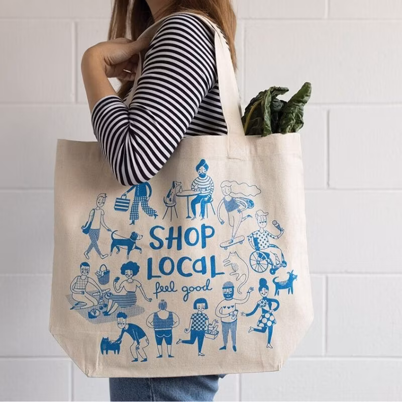 Felt Tote Reusable Cotton Bags for Students Eco-Conscious Shoppers and Travelers